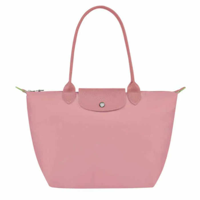 Bolso Grande Nylon Plegable, Rosa Pétalo