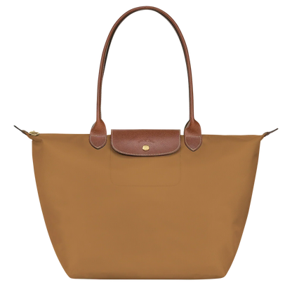 Large Foldable Nylon Bag, Fawn