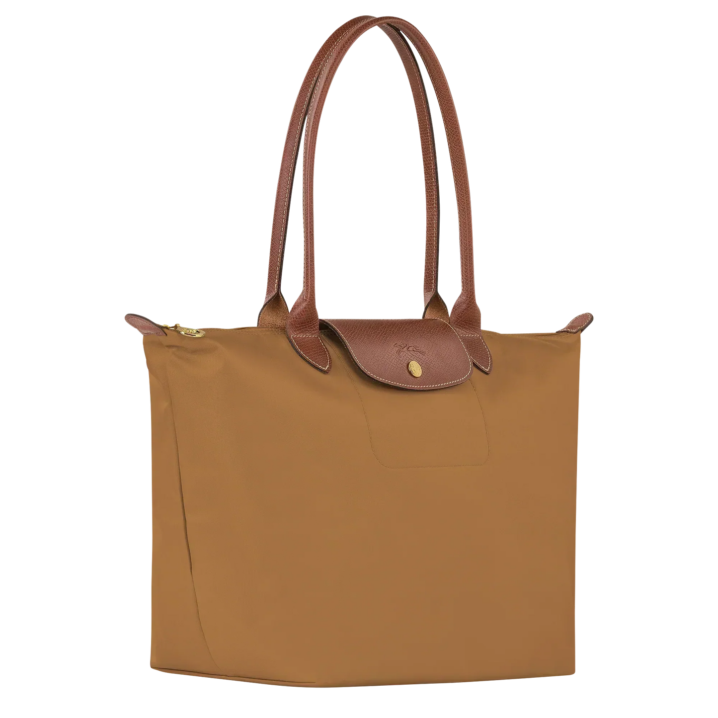 Large Foldable Nylon Bag, Fawn