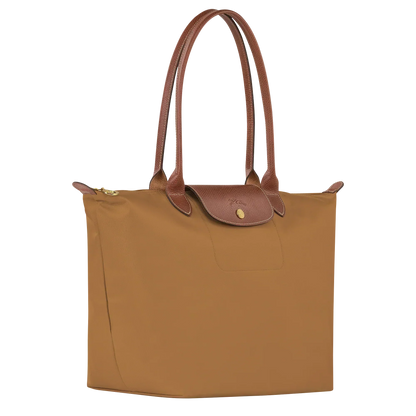 Large Foldable Nylon Bag, Fawn