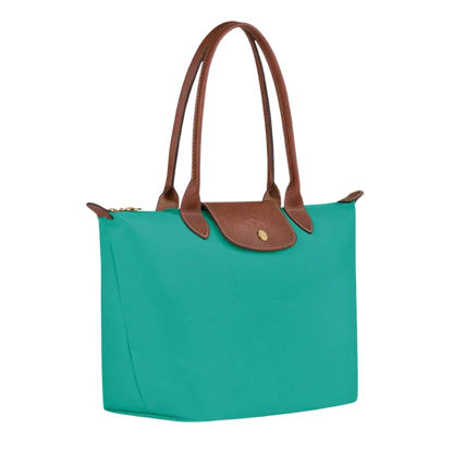 Bolso Grande Nylon Plegable, Turquesa